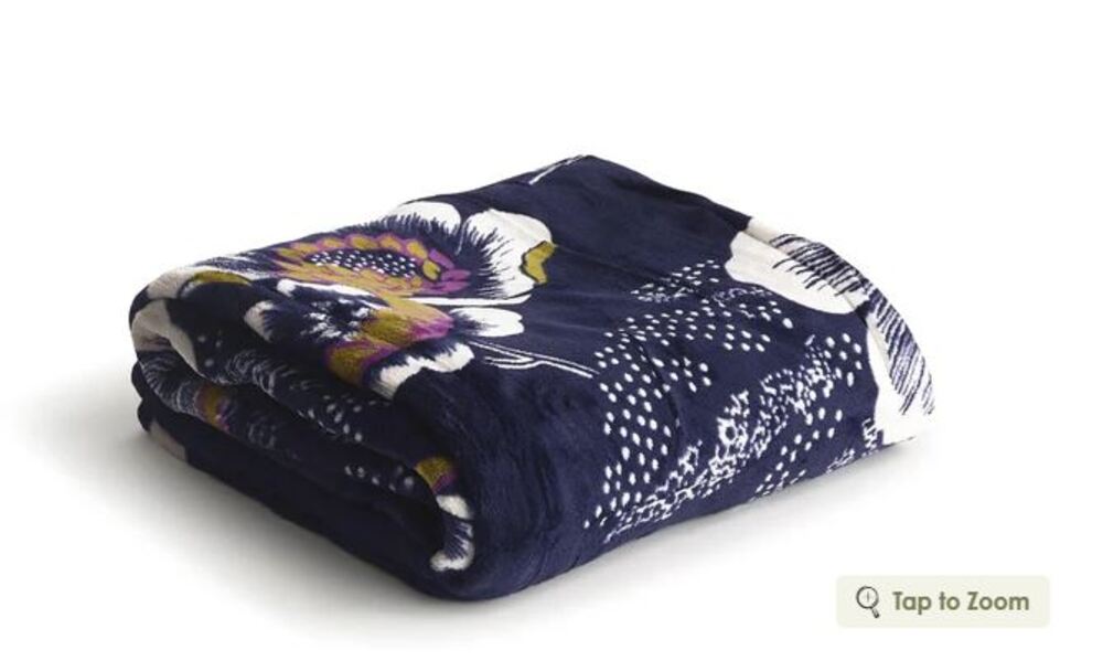 Vera Bradley Plush Fleece Throw Blanket in Seurat Floral NWT